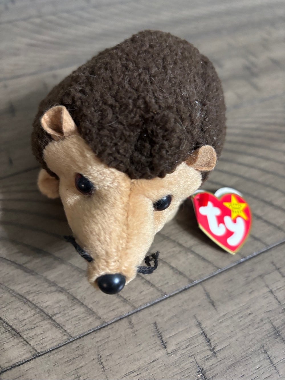 Ty Hedgehog Plush - Brown & Tan